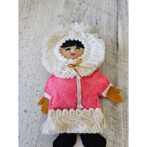 Vintage Eskimo ornament Xmas‎ tree pink